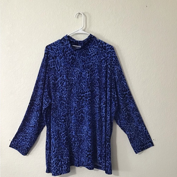 Susan Graver Tops - Women’s long sleeve animal, print turtleneck. Susan Graver.